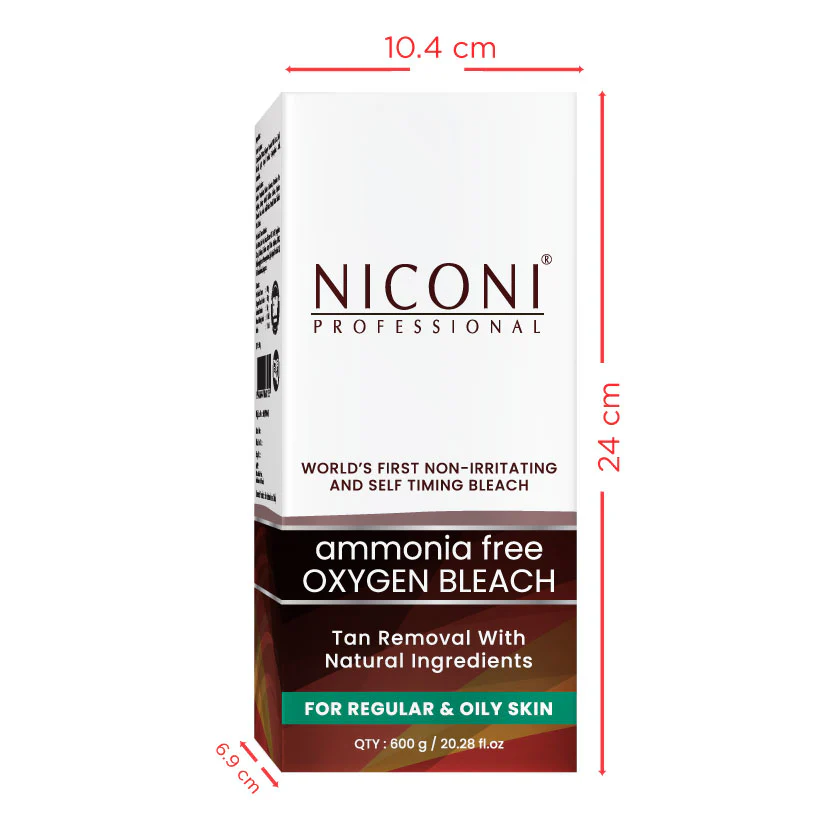 Niconi Tan Removal Ammonia Free Oxygen Face Bleach For Regular & Oily Skin - 600gm - Image 2