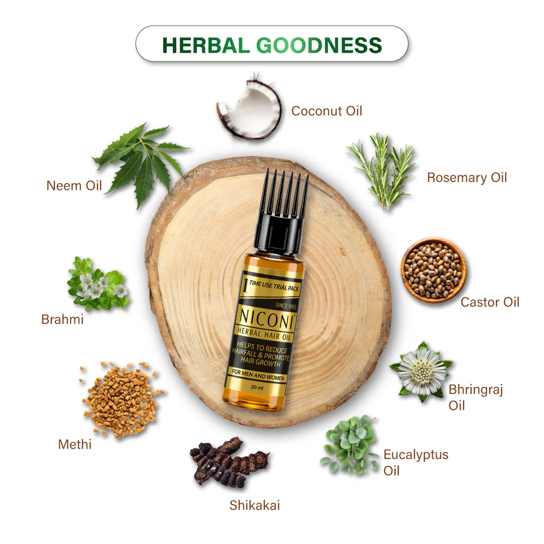 Niconi Herbal Hair Oil Testing Bottle 20 ml - Image 14