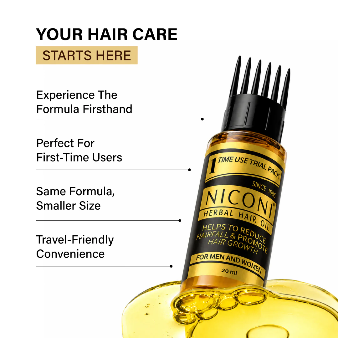 Niconi Herbal Hair Oil Testing Bottle 20 ml - Image 7